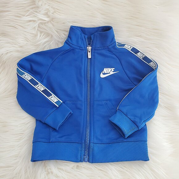 Nike Blue Unisex Taping Tricot Full Zipped Jacket & Matching Pants 2 pc SZ 12M - Picture 6 of 13